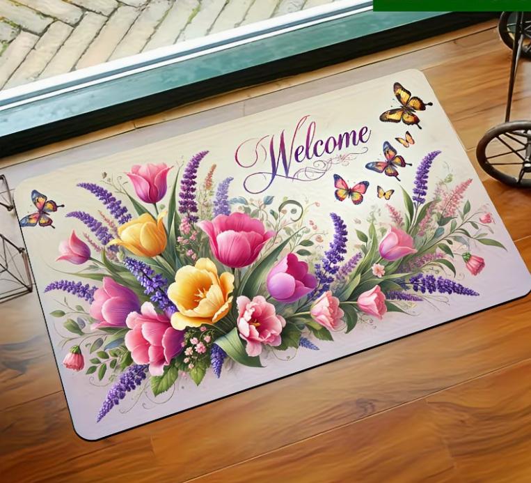 Purple Hydrangea Welcome Door Mat Non Slip Washable Soft Floral Floor Rug for Entryway Kitchen Bathroom Home Decor 40cm x 60cm
Purple Hydrangea Welcome Door Mat Non Slip Washable Soft Floral Floor Rug for Entryway Kitchen Bathroom Home Decor 40cm x 60cm