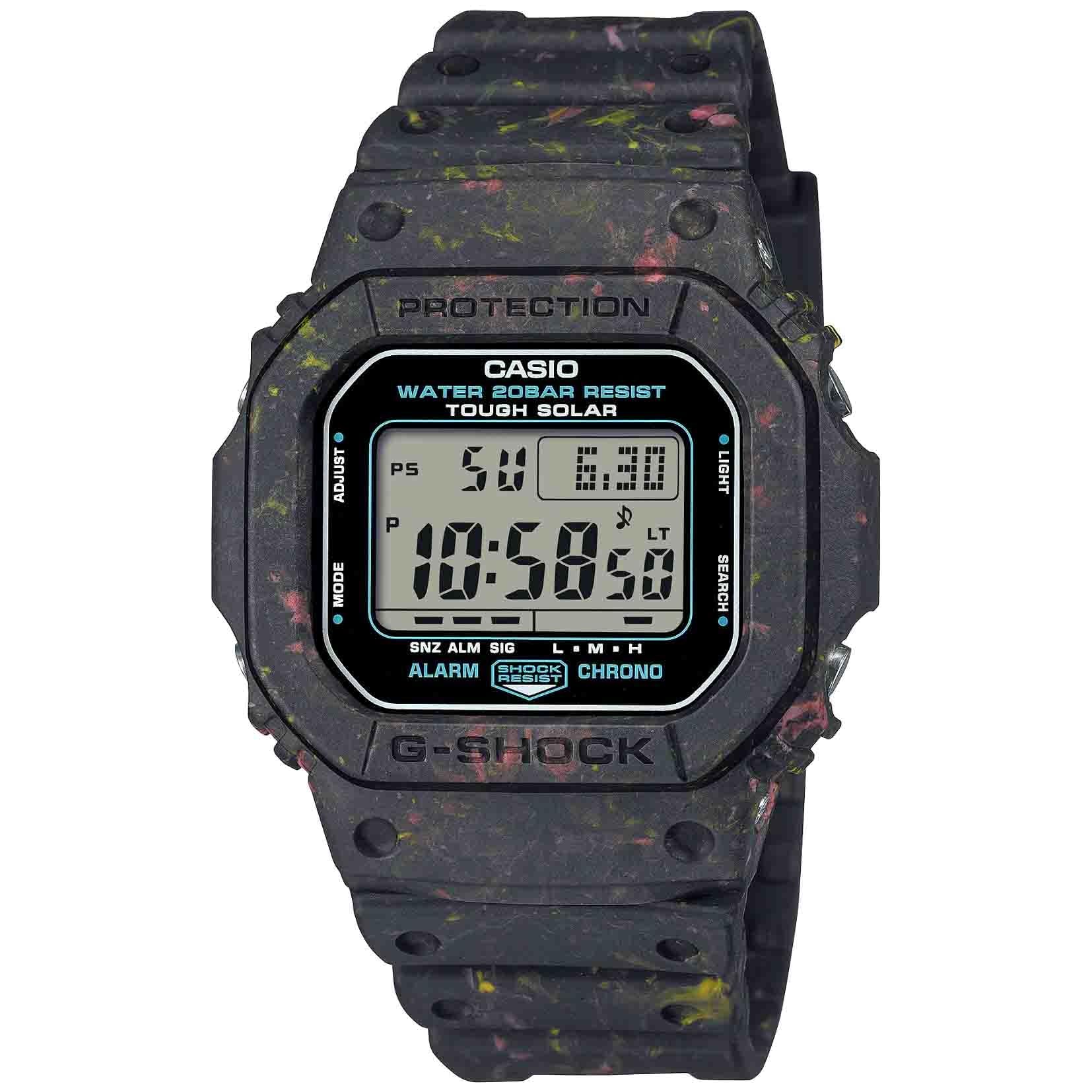 CASIO G-Shock Recycled Resin Multicolor Digital Watch G5600BG-1, Black, Classic
CASIO G-Shock Recycled Resin Multicolor Digital Watch G5600BG-1, Black, Classic