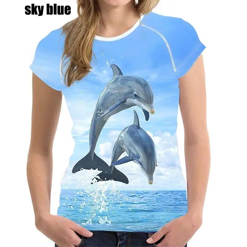 Женская мода, летние повседневные футболки с короткими рукавами и круглым вырезом, с 3D-принтом, женские рубашки с изображением дельфинов S
Женская мода, летние повседневные футболки с короткими рукавами и круглым вырезом, с 3D-принтом, женские рубашки с изображением дельфинов S