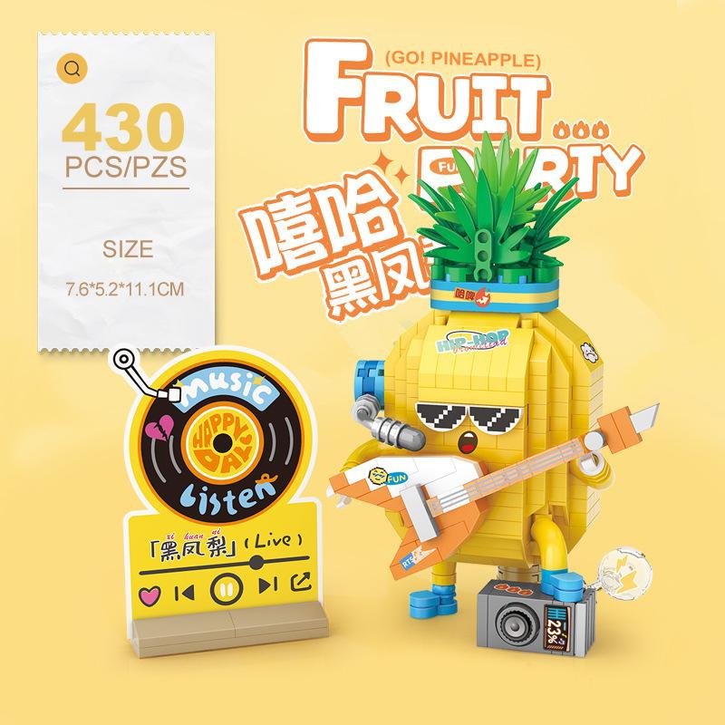 Idea Nanobrick Animation Rock Roll Fruit Music Party Micro Diamond Block Pineapple Pear Durian Apple Construction Brick Toys For Kids
Idea Nanobrick Animation Rock Roll Fruit Music Party Micro Diamond Block Pineapple Pear Durian Apple Construction Brick Toys For Kids