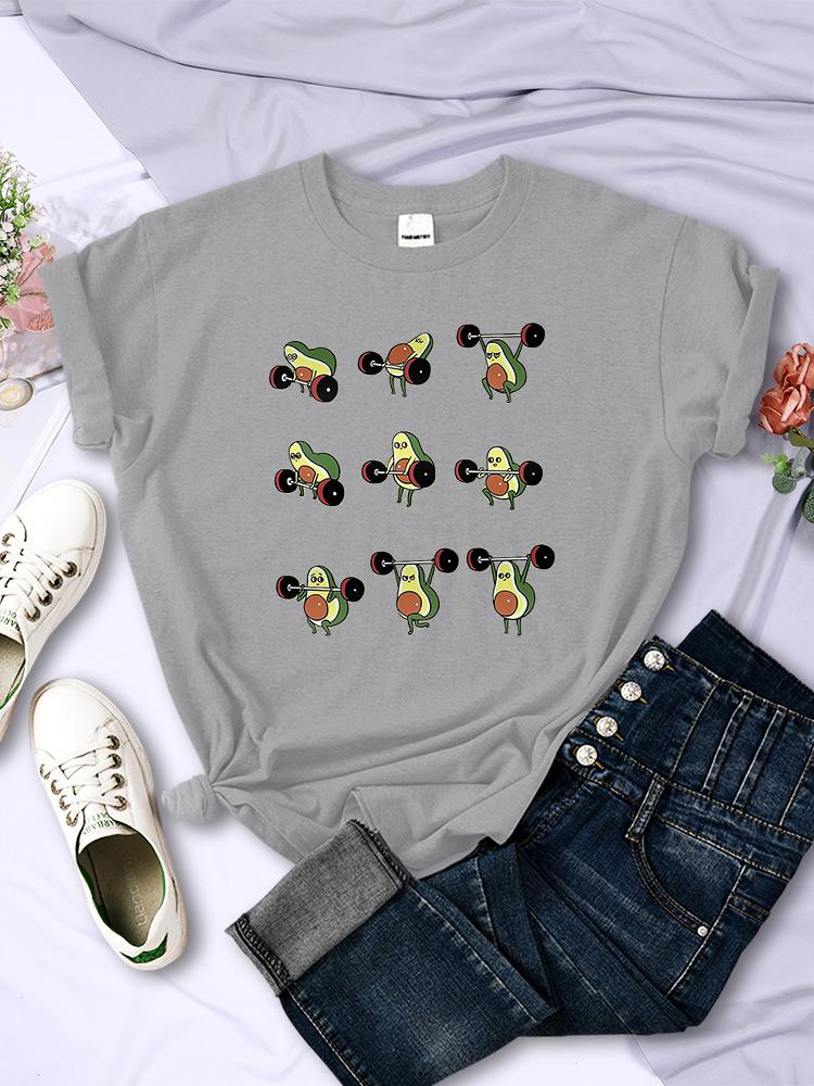 Female Avocado Cartoon Image Weightlifting Tshirt Street Breathable Casual Women Short Sleeves Korean Style Hip Hop Tee
Female Avocado Cartoon Image Weightlifting Tshirt Street Breathable Casual Women Short Sleeves Korean Style Hip Hop Tee