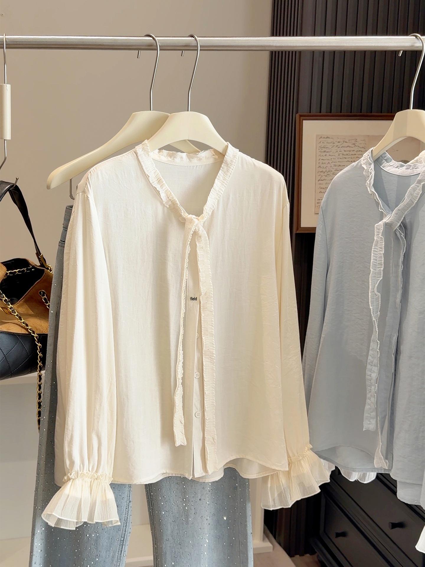2026 Spring/Summer New Arrival: Women s Design-Forward V-Neck with Flowing Ribbons and Bell Sleeves - Long-Sleeved, Loose, Thin Cover-Up One Size абрикосовий
2026 Spring/Summer New Arrival: Women s Design-Forward V-Neck with Flowing Ribbons and Bell Sleeves - Long-Sleeved, Loose, Thin Cover-Up One Size абрикосовий