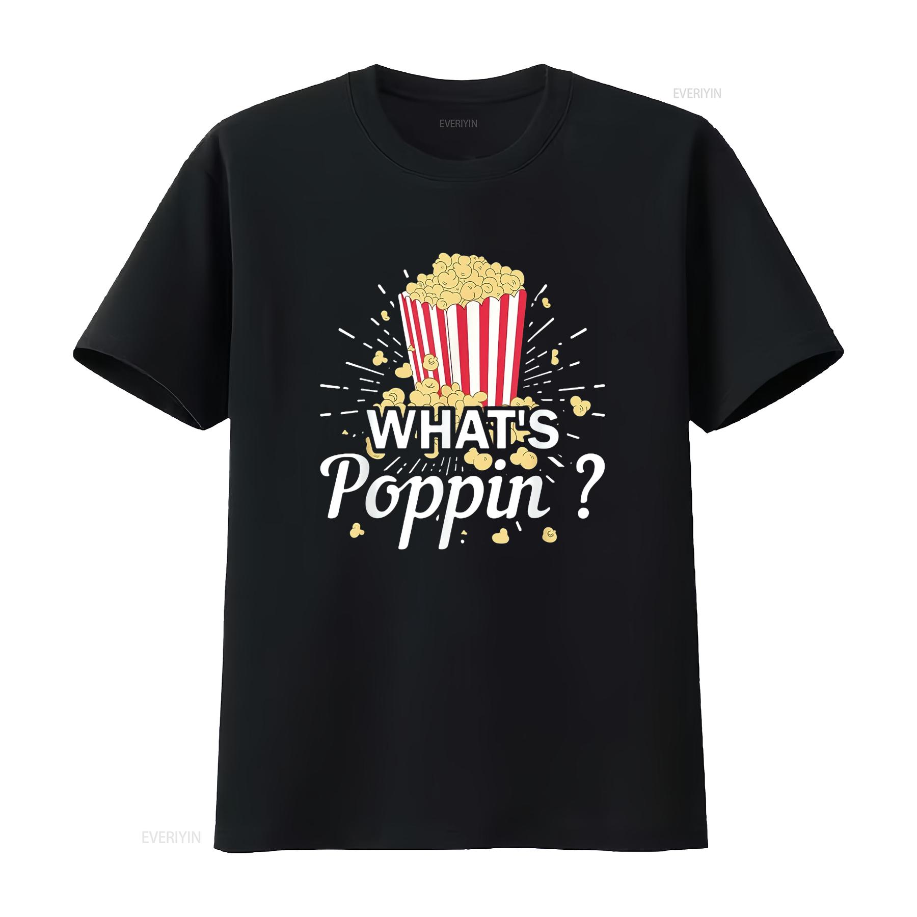 Mens What s Poppin Popcorn T Shirt Black Medium vintage Washed Comfortable homme Versatile Stretched graphic streetwear fashion 4XL
Mens What s Poppin Popcorn T Shirt Black Medium vintage Washed Comfortable homme Versatile Stretched graphic streetwear fashion 4XL