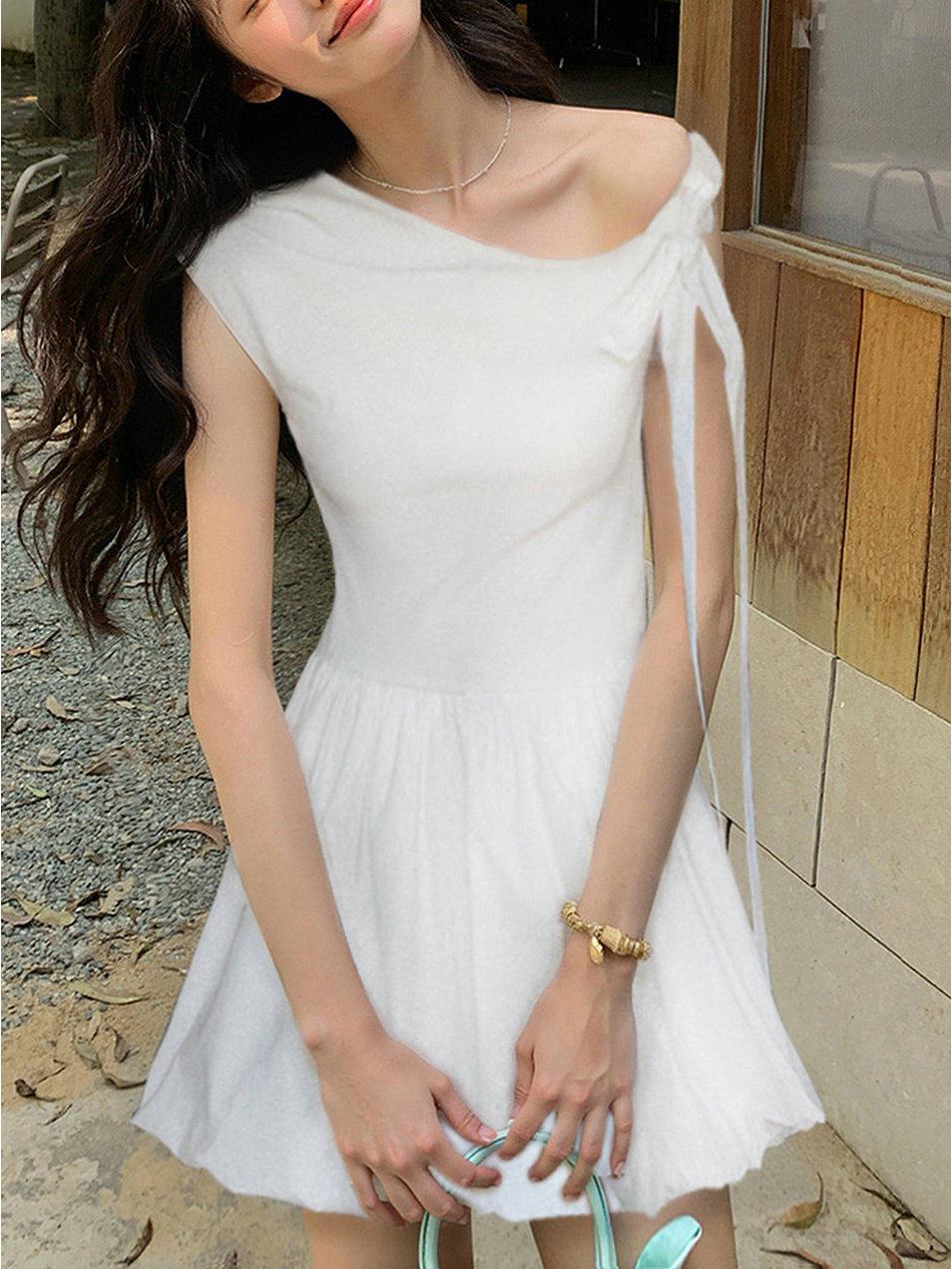 2026 White One-Shoulder Tulip Hem Dress for Women - Summer Style, Sleeveless, Elegant, Slimming, Trendy Short Skirt XL чёрный
2026 White One-Shoulder Tulip Hem Dress for Women - Summer Style, Sleeveless, Elegant, Slimming, Trendy Short Skirt XL чёрный