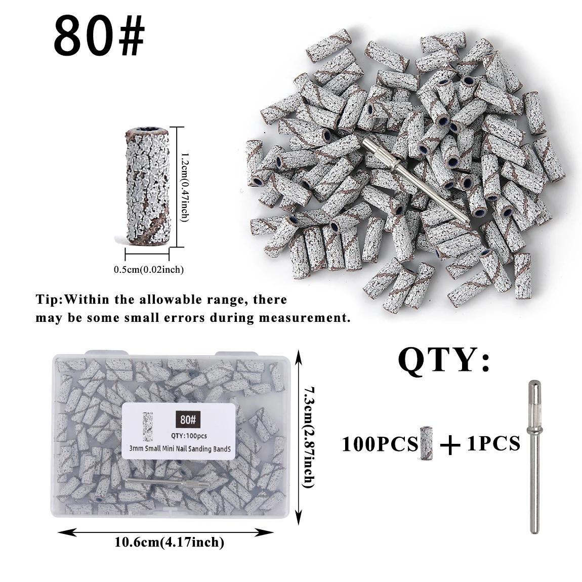 80/120/180/240 100PCS 3mm Small Mini Nail Sanding Bands Sets For Acrylic&Polish Gel Removal 80#
80/120/180/240 100PCS 3mm Small Mini Nail Sanding Bands Sets For Acrylic&Polish Gel Removal 80#