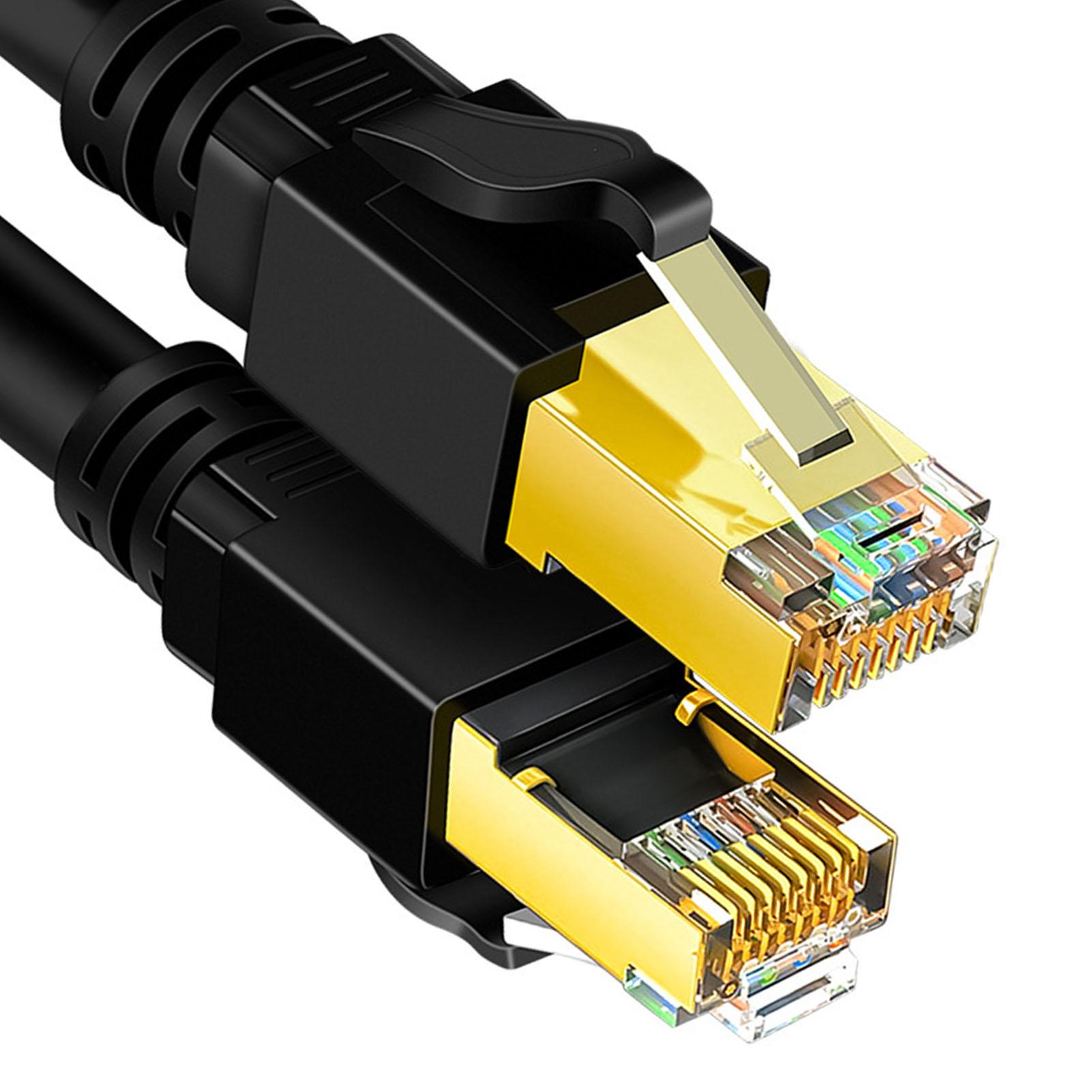 Cat 8 Network Cable 40Gbps High Speed 2000MHz Double Shielded 26AWG Cat 8 Ethernet Cord for Laptop Router 10 Meters 10m / 32.8ft
Cat 8 Network Cable 40Gbps High Speed 2000MHz Double Shielded 26AWG Cat 8 Ethernet Cord for Laptop Router 10 Meters 10m / 32.8ft