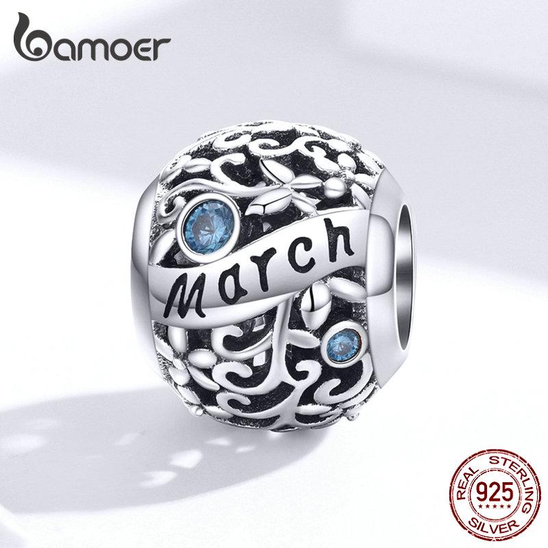 BAMOER стерлингового серебра 925 пробы мартовский камень на день рождения круглые бусины подходят для женщин браслет DIY March
BAMOER стерлингового серебра 925 пробы мартовский камень на день рождения круглые бусины подходят для женщин браслет DIY March