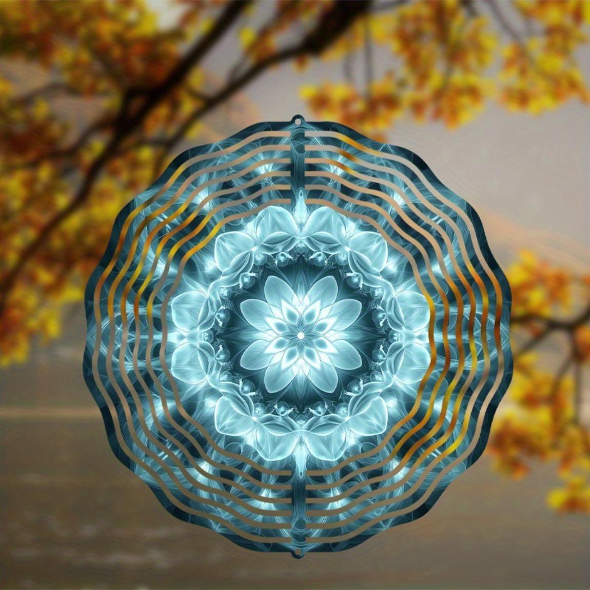 10 Inch Blue and White Floral Mandala Metal Wind Chime with Rotating Hook for Outdoor Garden Balcony Patio Decor Spring Summer Gift 01A
10 Inch Blue and White Floral Mandala Metal Wind Chime with Rotating Hook for Outdoor Garden Balcony Patio Decor Spring Summer Gift 01A