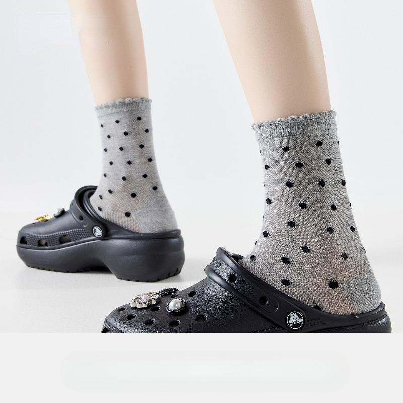 Женские летние тонкие дышащие сетчатые носки-гольфы в горошек 1 pair серый
Женские летние тонкие дышащие сетчатые носки-гольфы в горошек 1 pair серый