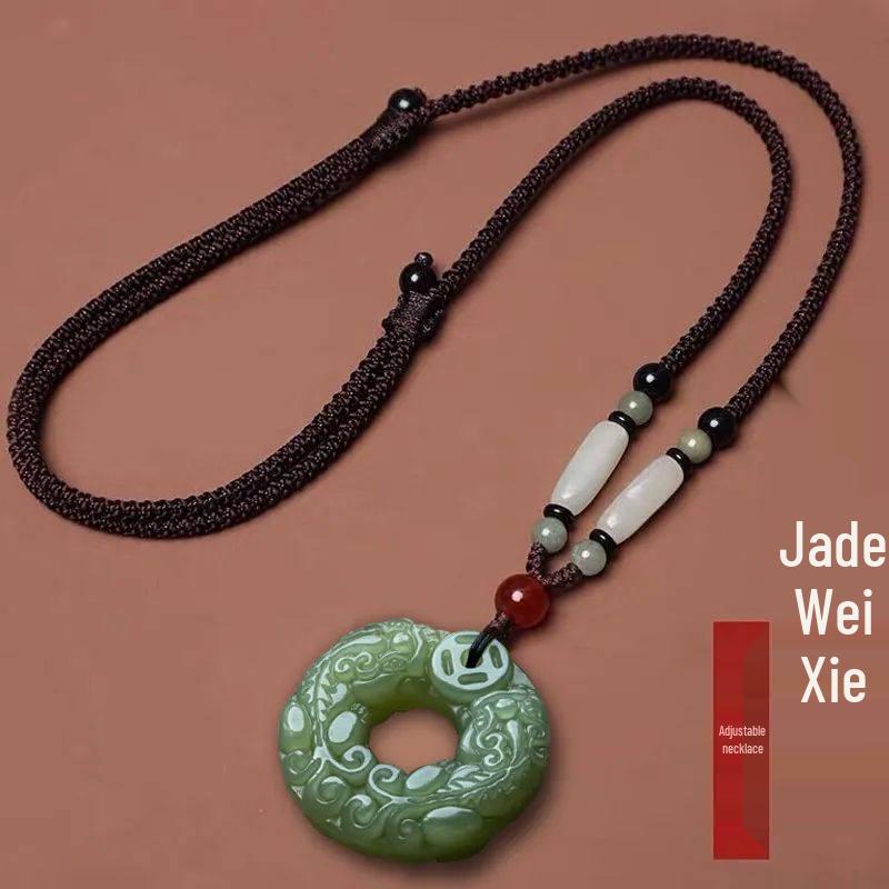 Ancient Jade Pixiu Unisex Pendant Necklace - Versatile High-End Retro Sweater Chain Accessory Adjustable Elastic Rope
Ancient Jade Pixiu Unisex Pendant Necklace - Versatile High-End Retro Sweater Chain Accessory Adjustable Elastic Rope