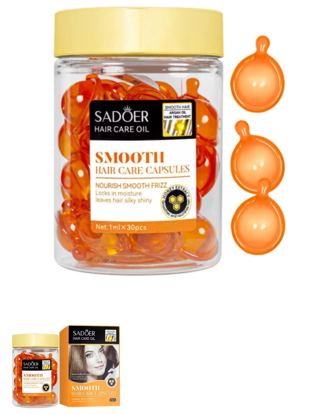 Capsules for smooth hair with honey and argan, macadamia and jojoba oils SADOER ARGAN OIL HONEY SMOOTH HAIR CARE CAPSULES – 30 pcs.*1 ml
Capsules for smooth hair with honey and argan, macadamia and jojoba oils SADOER ARGAN OIL HONEY SMOOTH HAIR CARE CAPSULES – 30 pcs.*1 ml