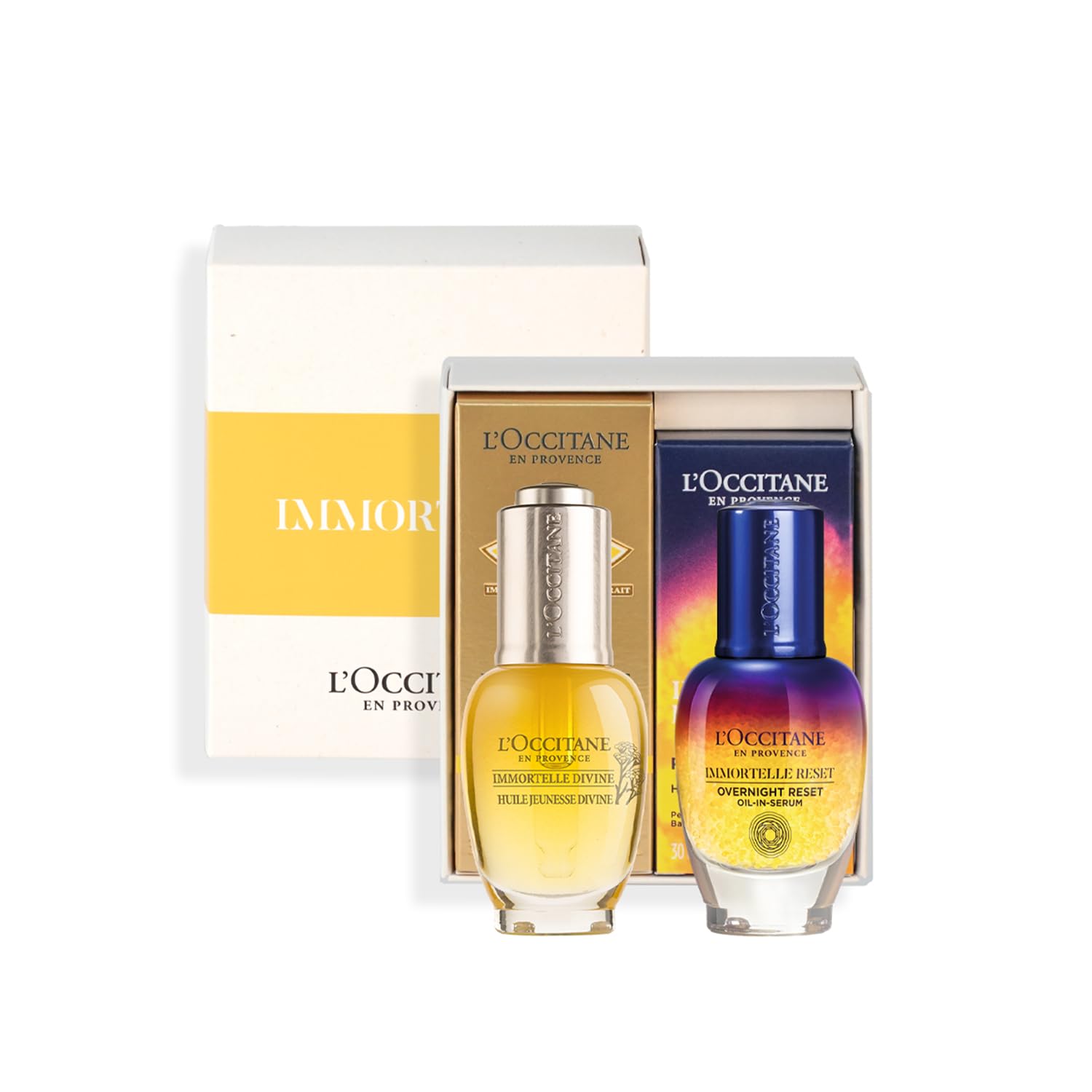 Immortelle Expert Duo Special Skin Care Set of Night Serum and Introduction Oil Overnight Reset Serum 30mL Immortelle Divine Intensive Oil Gift
Immortelle Expert Duo Special Skin Care Set of Night Serum and Introduction Oil Overnight Reset Serum 30mL Immortelle Divine Intensive Oil Gift