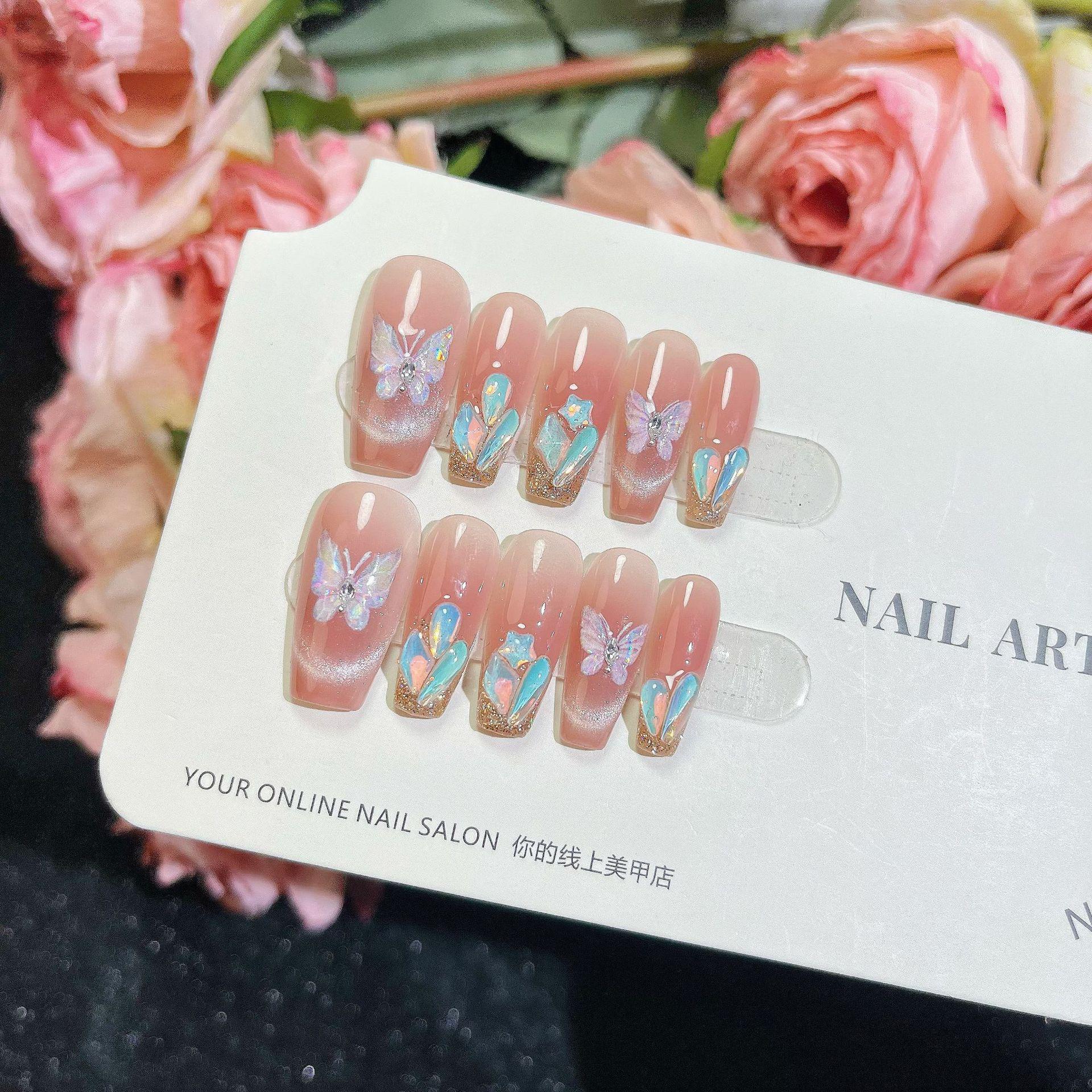 Новогодние накладные ногти ручной работы - Фея-бабочка, Золотой кошачий глаз, Дизайн маникюра в стиле румяна Extra Small
Новогодние накладные ногти ручной работы - Фея-бабочка, Золотой кошачий глаз, Дизайн маникюра в стиле румяна Extra Small