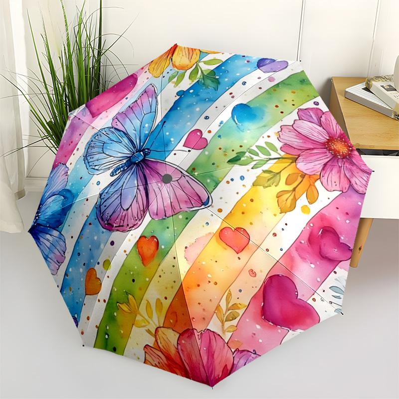 1pc Rainbow Butterfly Automatic Umbrella | Portable Foldable 8-Rib Manual Open, Cute Birthday & Holiday Gift for Outdoor yy260107132
1pc Rainbow Butterfly Automatic Umbrella | Portable Foldable 8-Rib Manual Open, Cute Birthday & Holiday Gift for Outdoor yy260107132