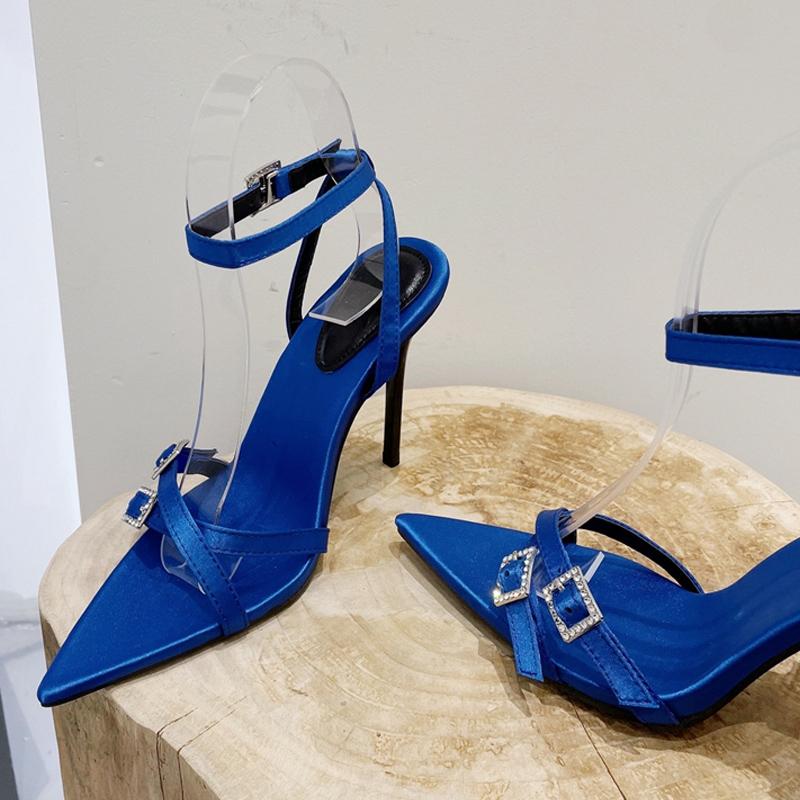 Liyke Summer Fashion Crystal Buckle Designer High Heels Sandals Women Pointed Open Toe Ankle Strap Wedding Dance Shoes Lady 39 чорний
Liyke Summer Fashion Crystal Buckle Designer High Heels Sandals Women Pointed Open Toe Ankle Strap Wedding Dance Shoes Lady 39 чорний