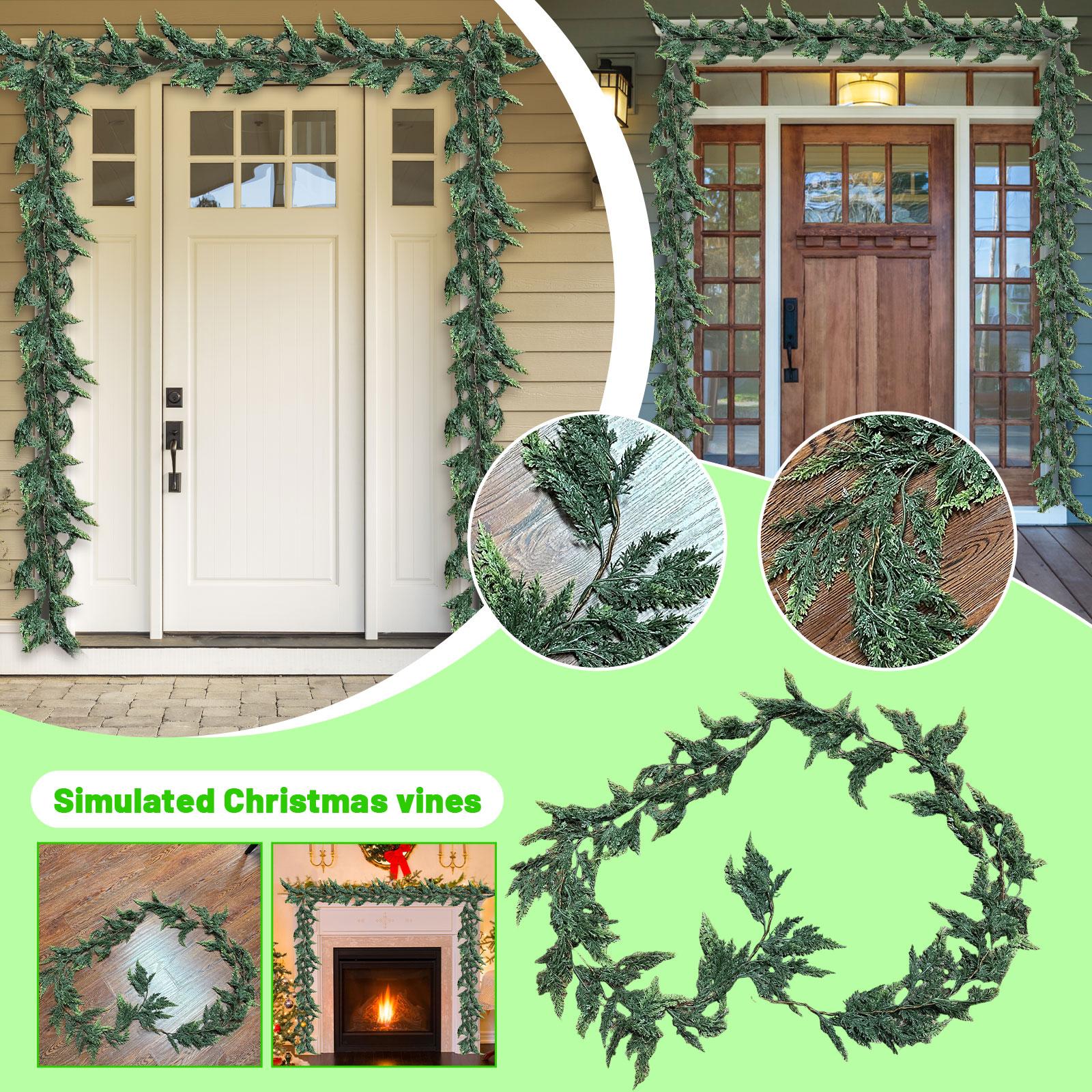 Artificial Simulation Christmas Leaf Cane Soft Feel Needle Vine Door Head Decoration Wall Hanging One Size
Artificial Simulation Christmas Leaf Cane Soft Feel Needle Vine Door Head Decoration Wall Hanging One Size