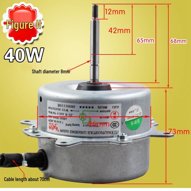 1.5P AC Outdoor Fan Motor, 40W/45W, Forward/Reverse, Universal for Various Brands.
1.5P AC Outdoor Fan Motor, 40W/45W, Forward/Reverse, Universal for Various Brands.