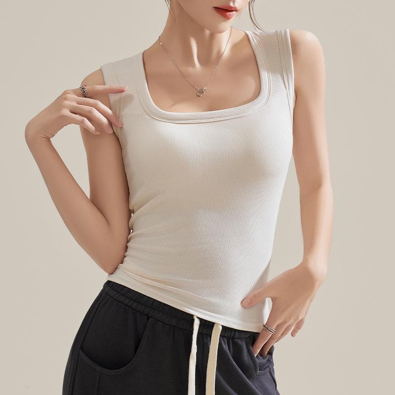 Women s White Padded Vest with Side Support, Wireless Slim Fit Top, Pumpkin Neck, Wide Shoulders, Summer Base Layer Shirt XXL (140-160 cm)
Women s White Padded Vest with Side Support, Wireless Slim Fit Top, Pumpkin Neck, Wide Shoulders, Summer Base Layer Shirt XXL (140-160 cm)