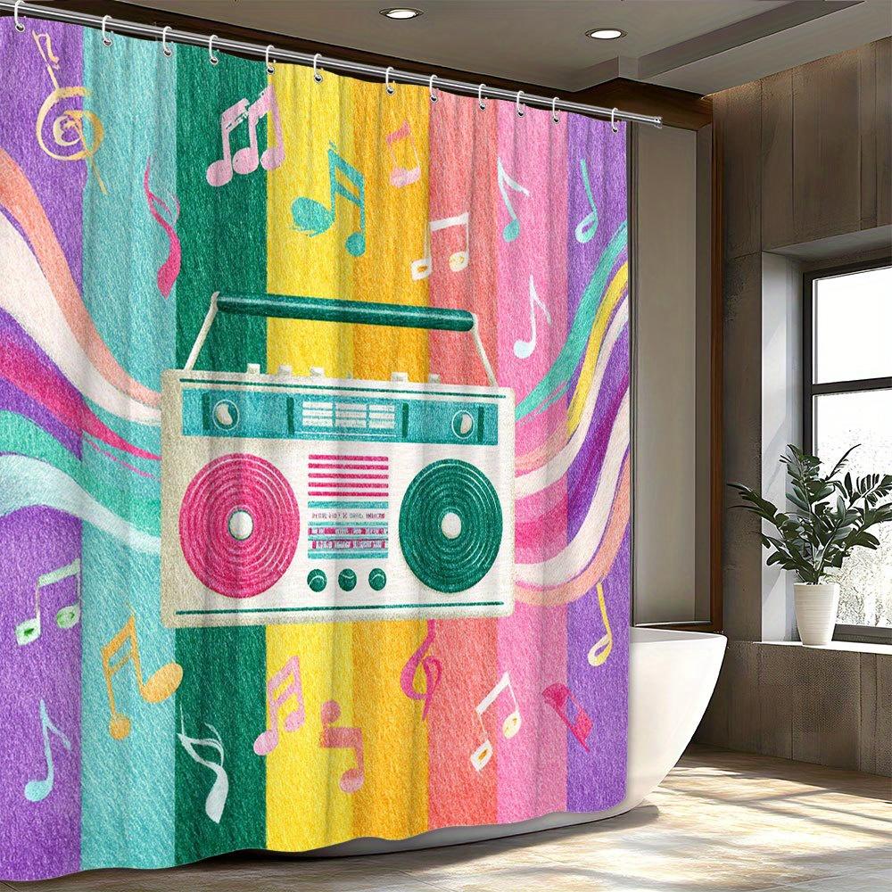 Retro Rubber Disc Player Shower Curtain 12 Hooks 180X 180Cm Machine Washable Bathroom Decoration, Shower Curtain For All Seasons W60H190(CM)-1 Pcs
Retro Rubber Disc Player Shower Curtain 12 Hooks 180X 180Cm Machine Washable Bathroom Decoration, Shower Curtain For All Seasons W60H190(CM)-1 Pcs