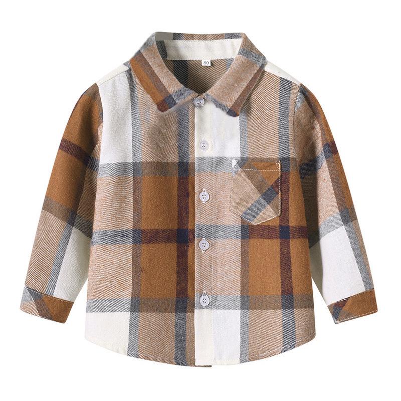 2025 Spring Korean Style Kids Plaid Cotton Shirt - Long Sleeve, Versatile Lapel, Fashionable Casual for Big and Middle Children 90 cm
2025 Spring Korean Style Kids Plaid Cotton Shirt - Long Sleeve, Versatile Lapel, Fashionable Casual for Big and Middle Children 90 cm