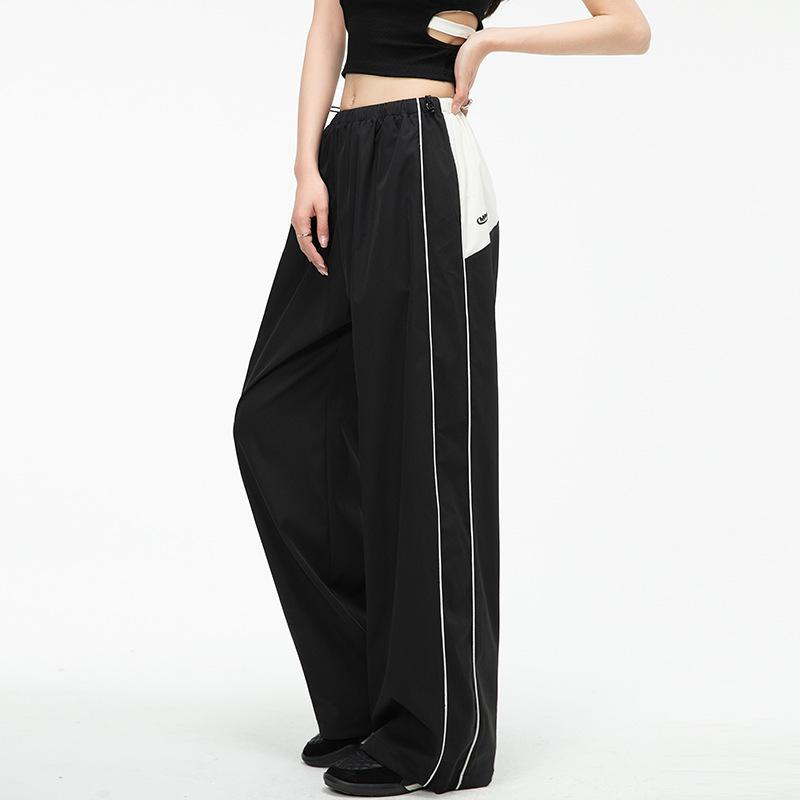 Sport Pants for Women In Summer Contrasting Color Splicing Thin Quick-drying Overalls Loose Design Wide-leg Pants M рожевий
Sport Pants for Women In Summer Contrasting Color Splicing Thin Quick-drying Overalls Loose Design Wide-leg Pants M рожевий