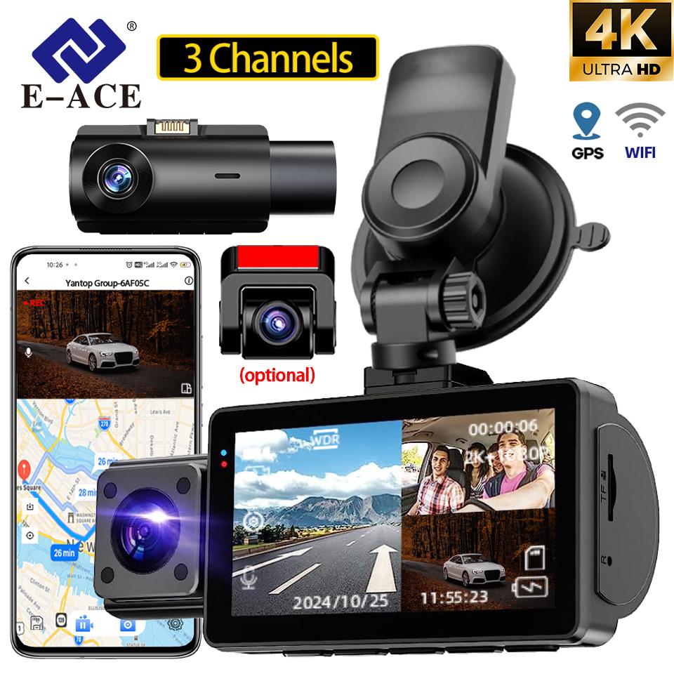 Car DVR 4K Dashcam 3 Channel Black Box For Car Front and Rear 4K Dash Camera Support WIFI GPS Loop Recording Parking Mode NO TF Card
Car DVR 4K Dashcam 3 Channel Black Box For Car Front and Rear 4K Dash Camera Support WIFI GPS Loop Recording Parking Mode NO TF Card