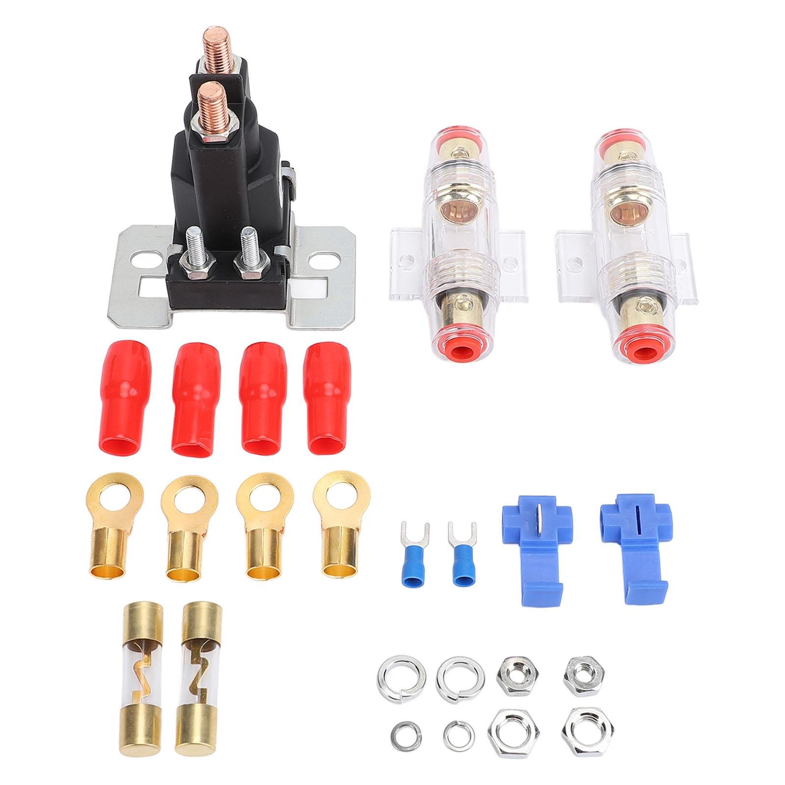 12V Charger Isolator Wiring Kit 500A High Current Long Life Silver Plated Pins for Cars RVs Boats Trucks Solar Panels With 100A fuse
12V Charger Isolator Wiring Kit 500A High Current Long Life Silver Plated Pins for Cars RVs Boats Trucks Solar Panels With 100A fuse