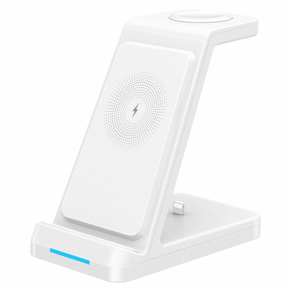 Бездротова зарядка 3-в-1 для Airpods/Мобільного телефону/Розумного годинника Зарядна станція White
Бездротова зарядка 3-в-1 для Airpods/Мобільного телефону/Розумного годинника Зарядна станція White