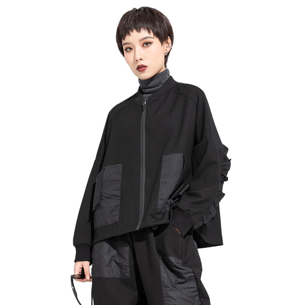 Morino Blouson Mixed Front and Loose Black Women s Jacket, Lined, Material, Frills, Back, Volume, Fit, Cute, Casual, Fashionable, Spring/Autumn, (M) чёрный
Morino Blouson Mixed Front and Loose Black Women s Jacket, Lined, Material, Frills, Back, Volume, Fit, Cute, Casual, Fashionable, Spring/Autumn, (M) чёрный
