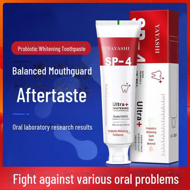 Аутентичная зубная паста Probiotics Gum Whitening с ниацинамидом — осветляет зубы и освежает дыхание Whitening Stain Remover 120g красный
Аутентичная зубная паста Probiotics Gum Whitening с ниацинамидом — осветляет зубы и освежает дыхание Whitening Stain Remover 120g красный
