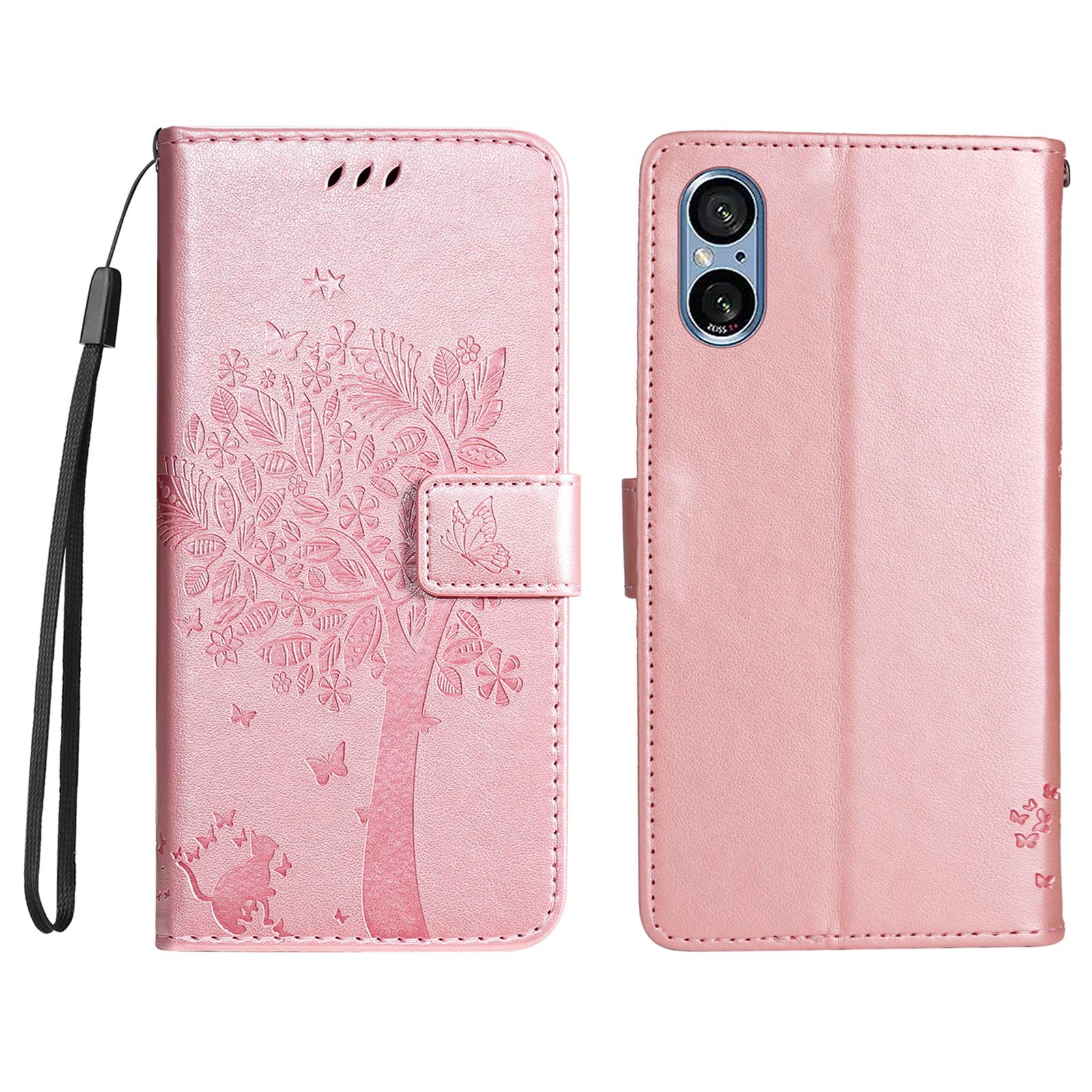For Sony Xperia 10 VI Phone Case with Stand Cat Tree Pattern Leather Wallet Mobile Cover Rose Gold
For Sony Xperia 10 VI Phone Case with Stand Cat Tree Pattern Leather Wallet Mobile Cover Rose Gold