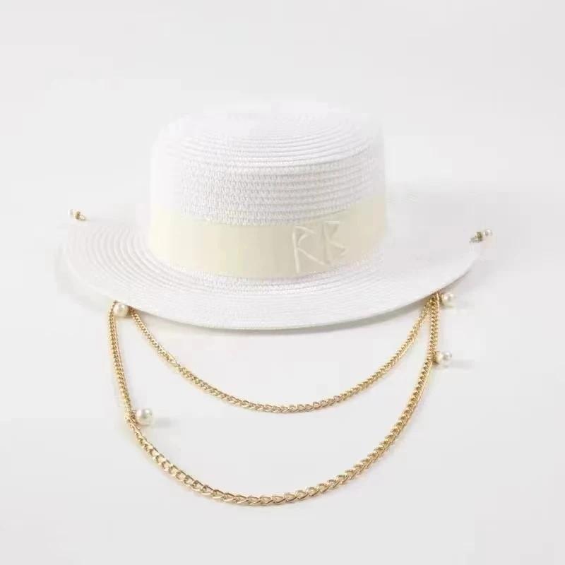 Hot selling items summer new arrival Double Chain Strap Fedora Hat straw hat for women Sunscreen beach sun hat 56-58cm
Hot selling items summer new arrival Double Chain Strap Fedora Hat straw hat for women Sunscreen beach sun hat 56-58cm