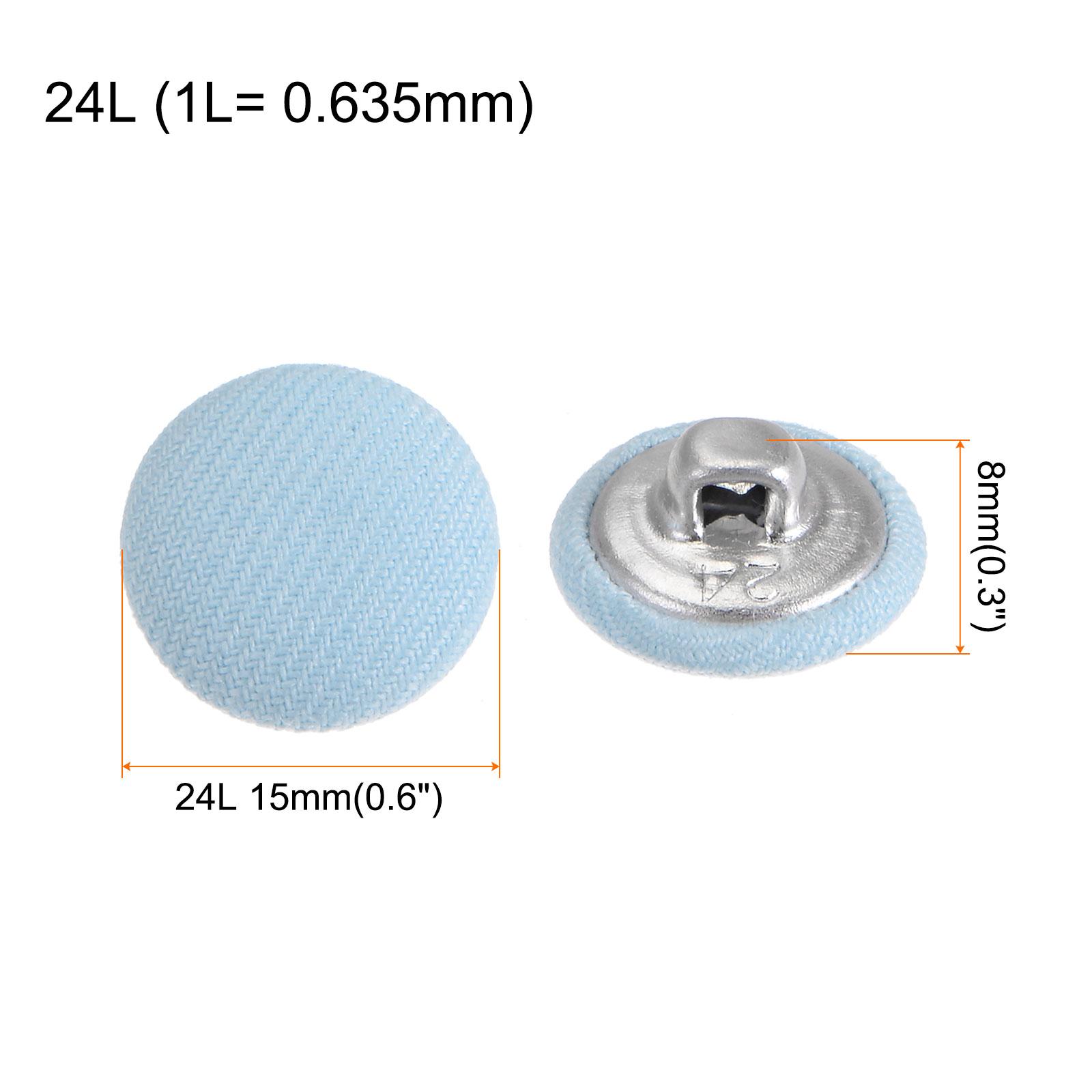 10pcs 16/24L Fabric Cloth Covered Button 10/15mm Metal Shank Round Sewing Buttons for Suits Dress Blouses, Blue White білий
10pcs 16/24L Fabric Cloth Covered Button 10/15mm Metal Shank Round Sewing Buttons for Suits Dress Blouses, Blue White білий