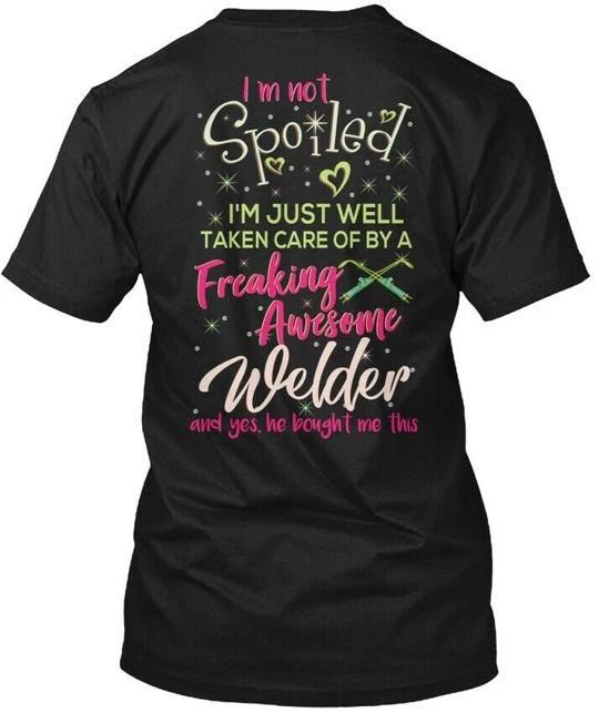 Spoiled by a Freaking Awesome Welder Funny Wife T-Shirt Made in USA Size S-5XL S
Spoiled by a Freaking Awesome Welder Funny Wife T-Shirt Made in USA Size S-5XL S