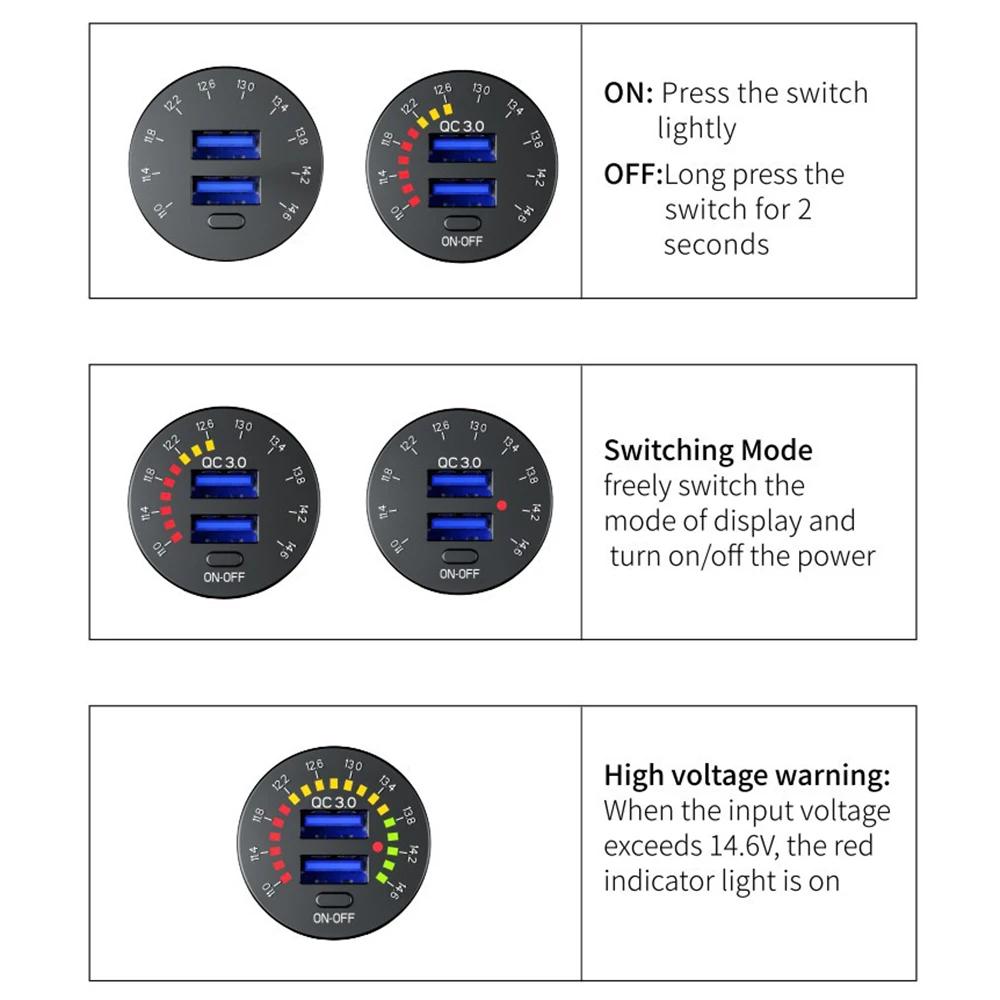 36W USB QC3.0& PD Type C Car Charger Socket with Digital Voltmeter Switch Outlet Fast Charger for 12V 24V Car Boat Truck Golf RV
36W USB QC3.0& PD Type C Car Charger Socket with Digital Voltmeter Switch Outlet Fast Charger for 12V 24V Car Boat Truck Golf RV
