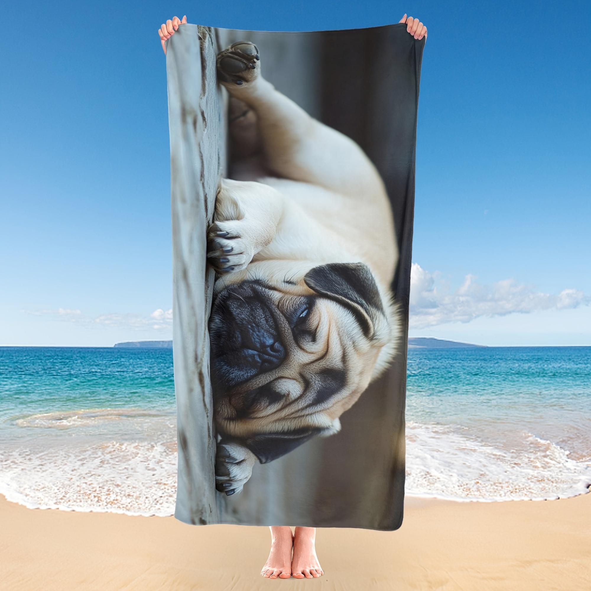 1PC Cute Pug Print Beach Towel Polyester Quick-Drying Lightweight Soft Towel for Swimming Surfing Camping Travel Beach Essential W40*H60(CM)
1PC Cute Pug Print Beach Towel Polyester Quick-Drying Lightweight Soft Towel for Swimming Surfing Camping Travel Beach Essential W40*H60(CM)