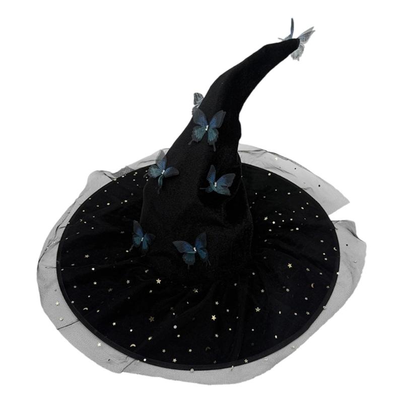 Witch Hat With Curved Horns And Folded Brimmed For Halloween Costume Party Accessories In Black Purple Blue синій
Witch Hat With Curved Horns And Folded Brimmed For Halloween Costume Party Accessories In Black Purple Blue синій