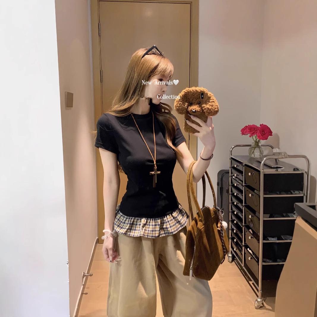 Women s Korean Lace Peplum Short Sleeve T-Shirt, Spring/Summer BM Style with Straight Shoulder and Inner Layer. Small
Women s Korean Lace Peplum Short Sleeve T-Shirt, Spring/Summer BM Style with Straight Shoulder and Inner Layer. Small