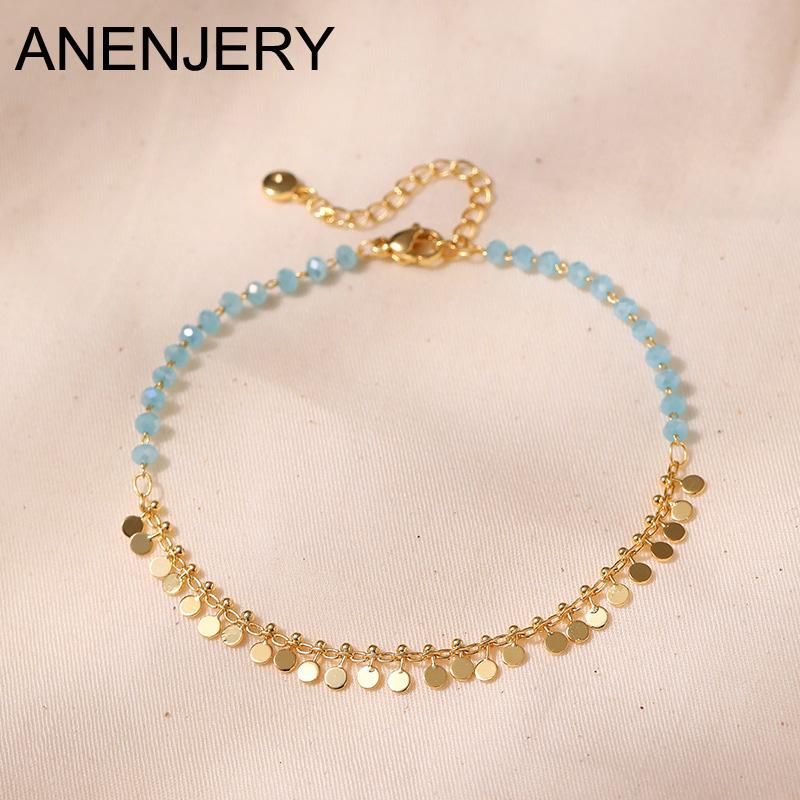 ANENJERY Circular Tassels Blue Stone Anklet Bracelet for Women Summer Beach Niche Temperament Jewelry Wholesale золотой
ANENJERY Circular Tassels Blue Stone Anklet Bracelet for Women Summer Beach Niche Temperament Jewelry Wholesale золотой