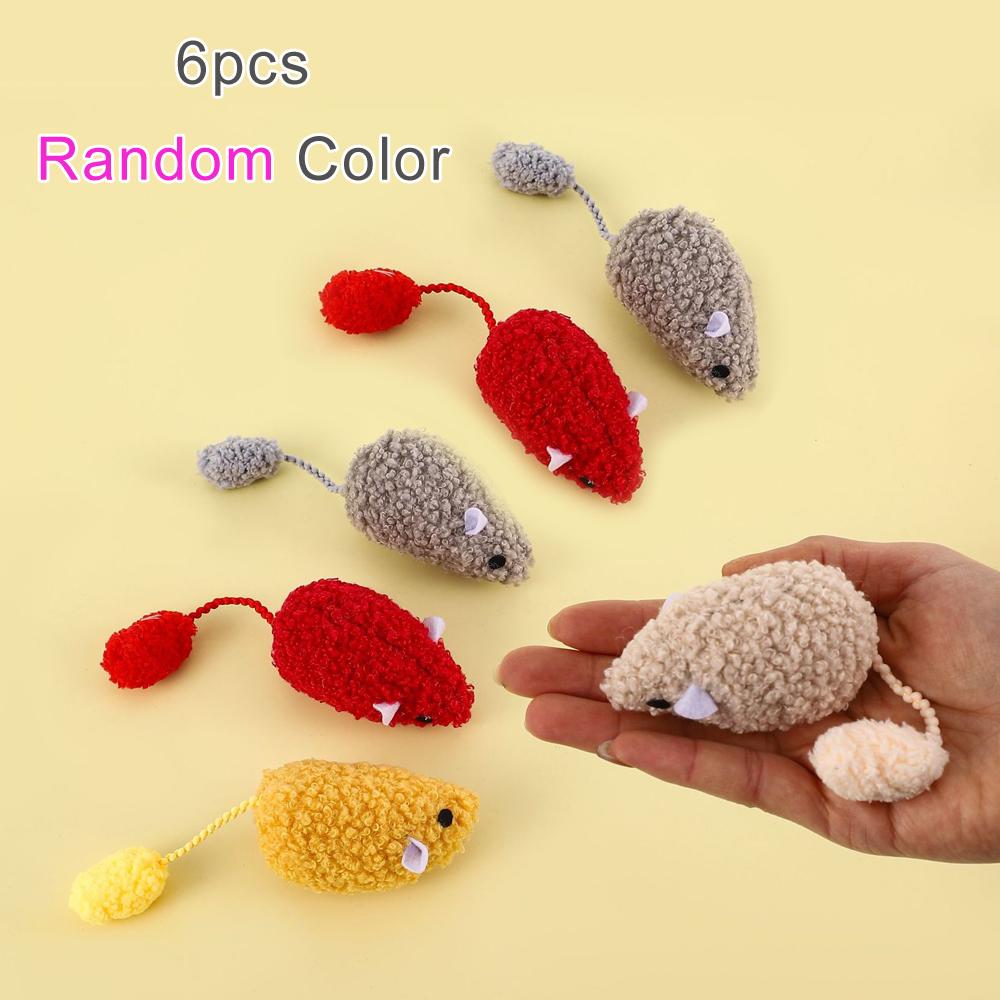 6pcs Random Mix Cute Mouse Cat Toy Interactive Catnip Pet Toys For Kitten
6pcs Random Mix Cute Mouse Cat Toy Interactive Catnip Pet Toys For Kitten