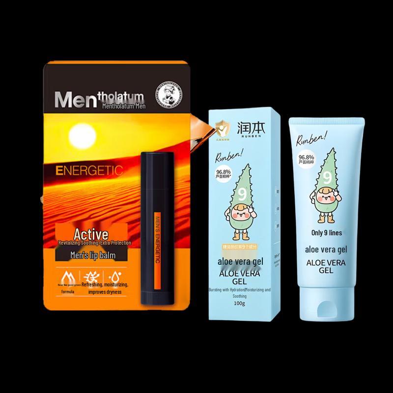 Набор бальзама для губ Mentholatum Men s Vitality и геля с алоэ
Набор бальзама для губ Mentholatum Men s Vitality и геля с алоэ