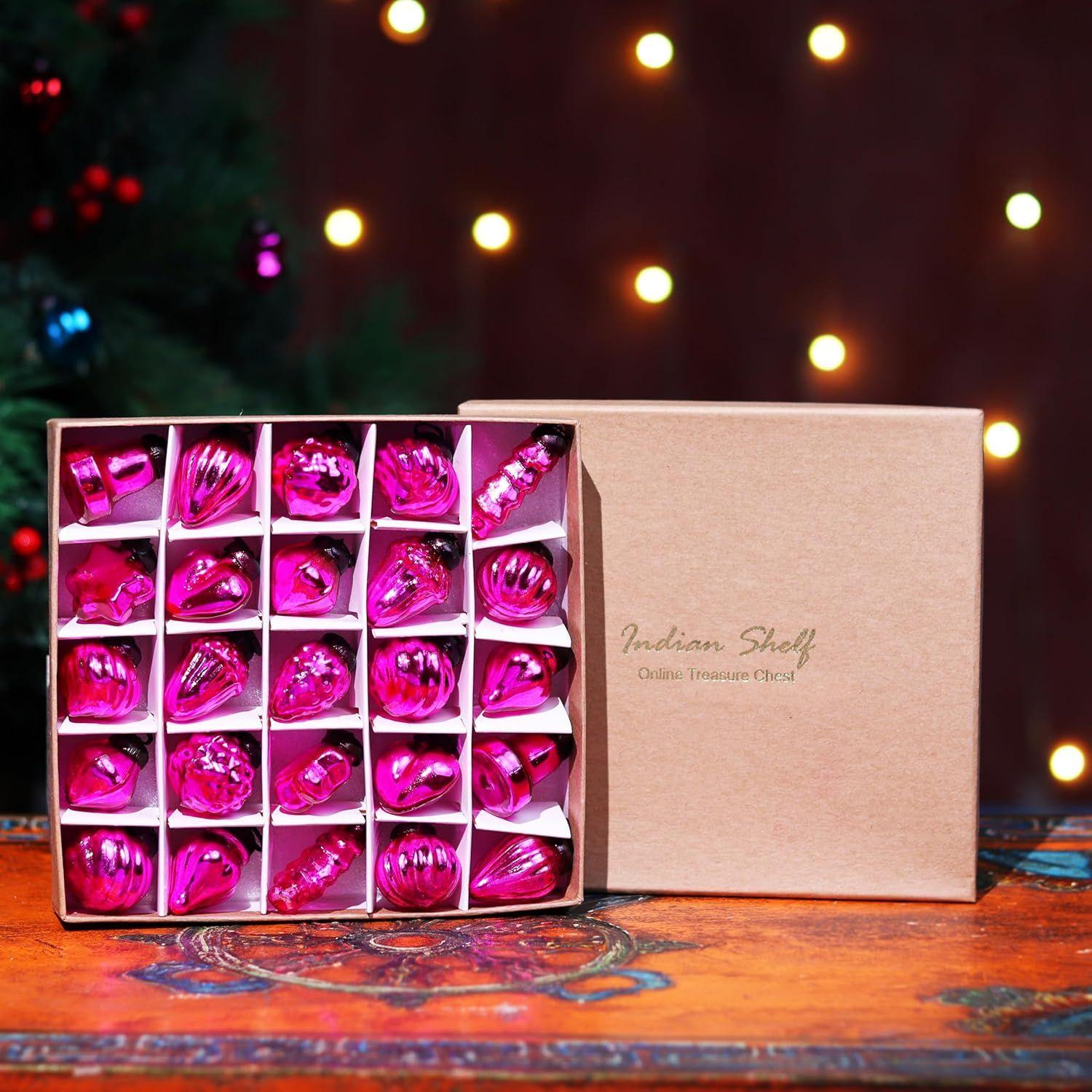 25 Pieces Pink Glass Vintage Christmas Ornaments Mini Bulk Decorative Ornaments X mas Balls for Halloween, Christmas Tree 1 x 1.5 inch
25 Pieces Pink Glass Vintage Christmas Ornaments Mini Bulk Decorative Ornaments X mas Balls for Halloween, Christmas Tree 1 x 1.5 inch