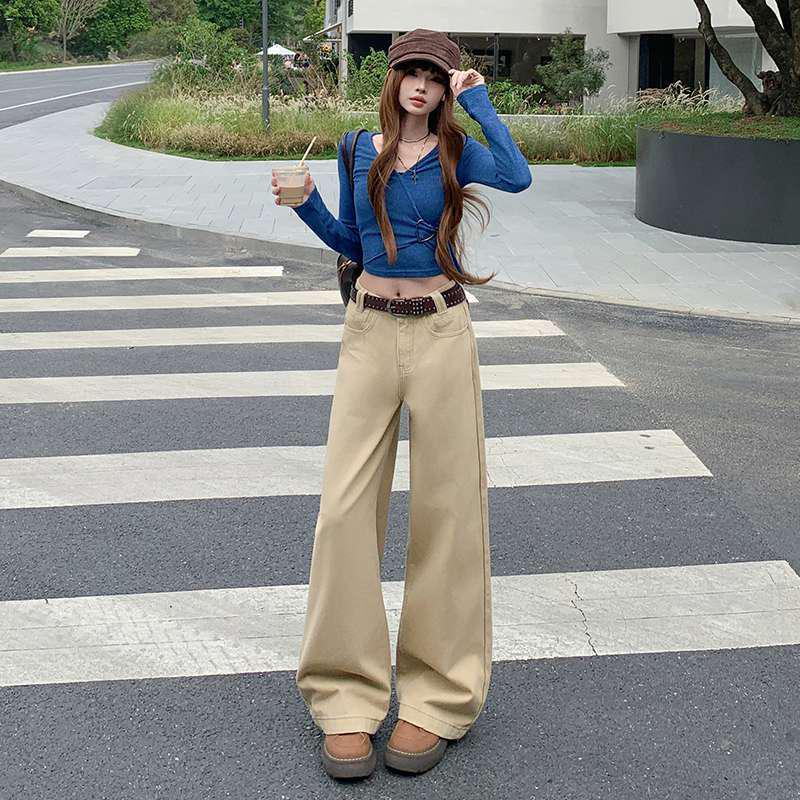 Zan Khaki Drapey Wide-Leg Women s Slimming Straight Floor-Length Jeans Small
Zan Khaki Drapey Wide-Leg Women s Slimming Straight Floor-Length Jeans Small