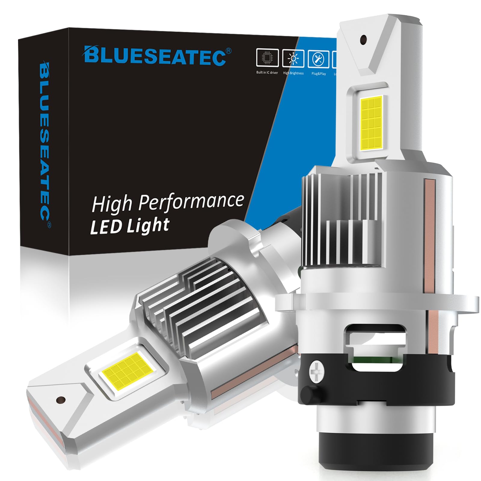 BLUESEATEC D4S LED Headlight, D4R LED Bulb, Compatible with Vehicle Inspection, Pump Mount, 5x D4S D4R
BLUESEATEC D4S LED Headlight, D4R LED Bulb, Compatible with Vehicle Inspection, Pump Mount, 5x D4S D4R