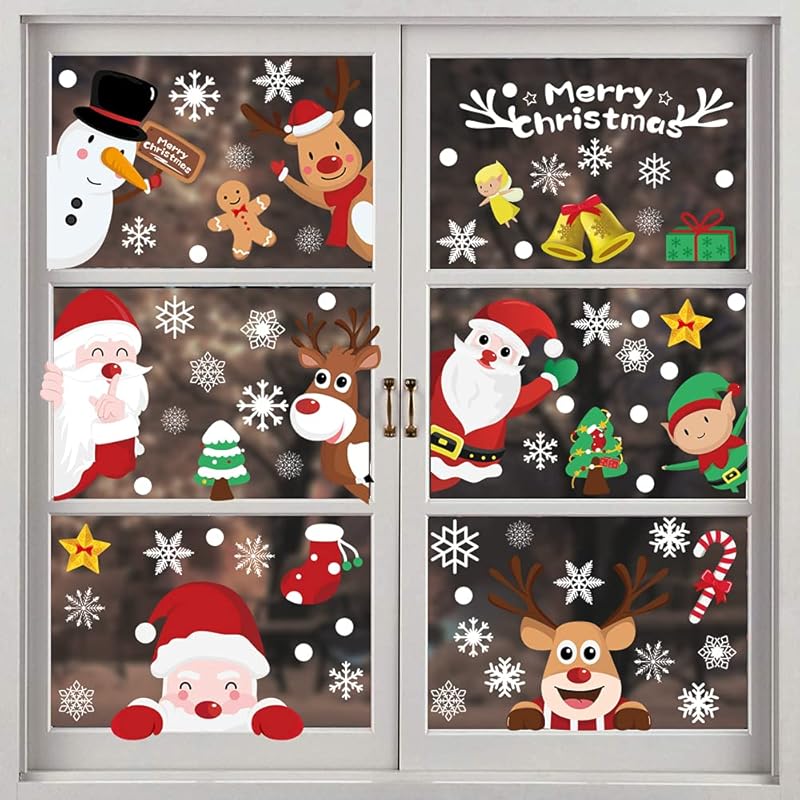 Рождественские наклейки на окна 9 листов, Сделай сам Рождественские украшения для дома Двусторонние съемные наклейки на окна Декали для стеклянных окон Christmas
Рождественские наклейки на окна 9 листов, Сделай сам Рождественские украшения для дома Двусторонние съемные наклейки на окна Декали для стеклянных окон Christmas