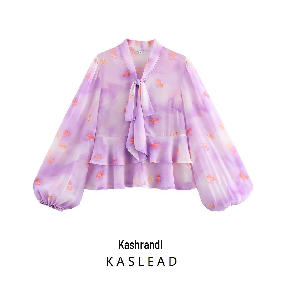 2025 Spring Women s European & American Casual Chiffon Layered Tie-Up Shirt S фиолетовый
2025 Spring Women s European & American Casual Chiffon Layered Tie-Up Shirt S фиолетовый