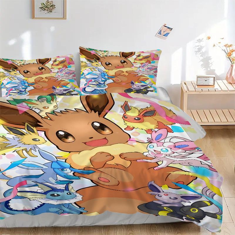 3pcs Eevee, Pokémon Duvet Cover Set, Includes 1 Duvet Cover and 1/2 Pillowcases (No Insert) yy251104223 135x200cm
3pcs Eevee, Pokémon Duvet Cover Set, Includes 1 Duvet Cover and 1/2 Pillowcases (No Insert) yy251104223 135x200cm