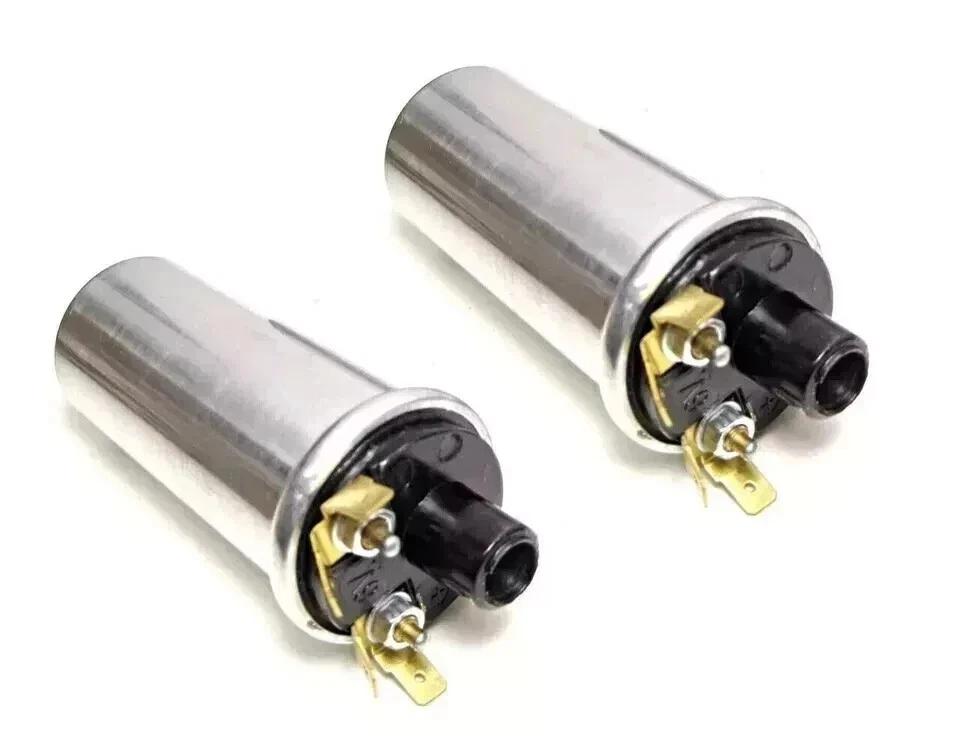 6 volt Ignition Coils - Pair - Lucas style Triumph / BSA / Norton OEM # 45275
6 volt Ignition Coils - Pair - Lucas style Triumph / BSA / Norton OEM # 45275