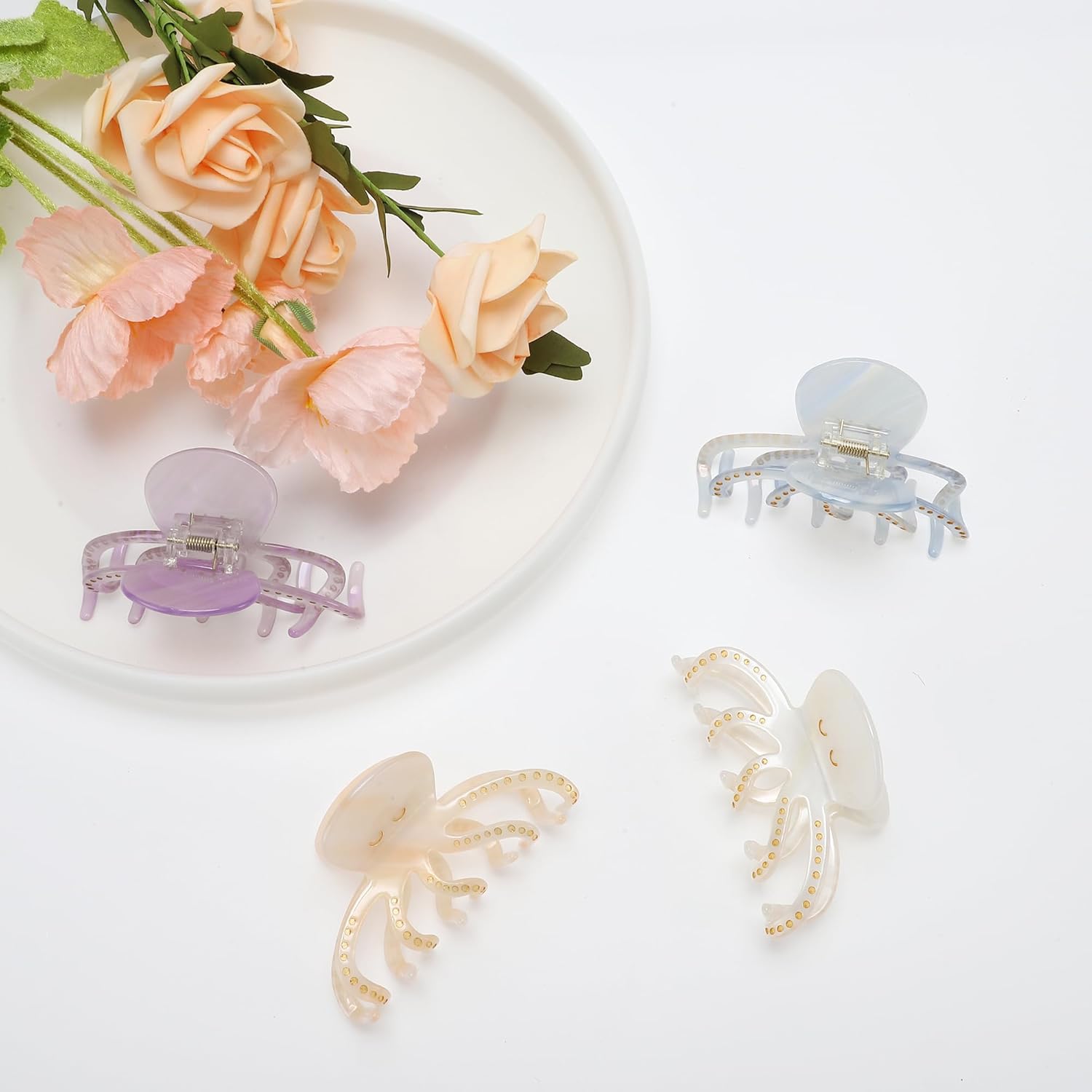 VOCOSTE Octopus Claw Clip, Acetate Hair Clips, Large Hair Barrette, Funny Claw Clips for Women, Blue 1 Count (Pack of 1)
VOCOSTE Octopus Claw Clip, Acetate Hair Clips, Large Hair Barrette, Funny Claw Clips for Women, Blue 1 Count (Pack of 1)