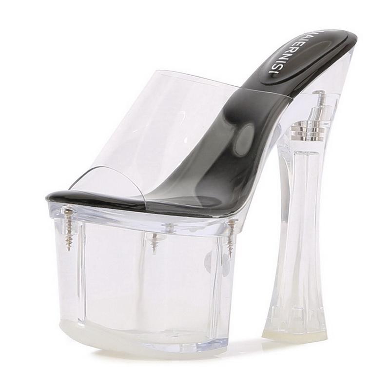Women Sexy Waterproof Platform Crystal Super High Thick Heel Slide Sandals for Nightclub Evening Party Banquet Pub Catwalk Show 43 чорний
Women Sexy Waterproof Platform Crystal Super High Thick Heel Slide Sandals for Nightclub Evening Party Banquet Pub Catwalk Show 43 чорний